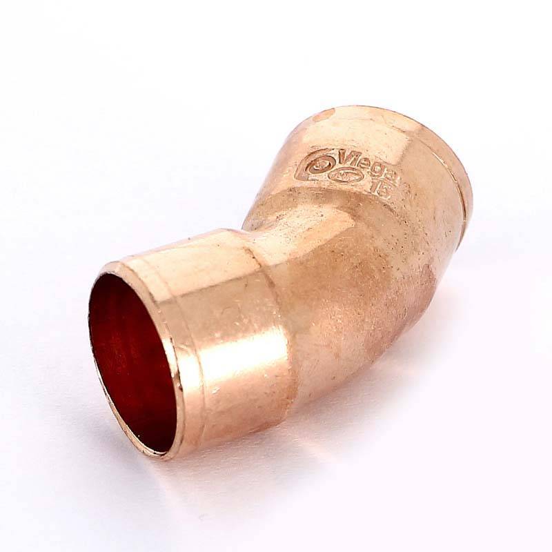 Угол двухраструбный 45 градусов пайка Viega 15 мм 100483