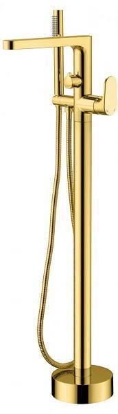 Смеситель напольный для ванны с душем Boheme Spectre золото 459-G