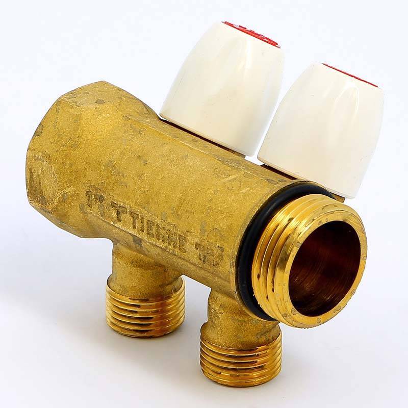 Коллектор Tiemme 1860 1 НВ 2 выхода 1/2 Н 36 мм с утолщенными стенками 1860040