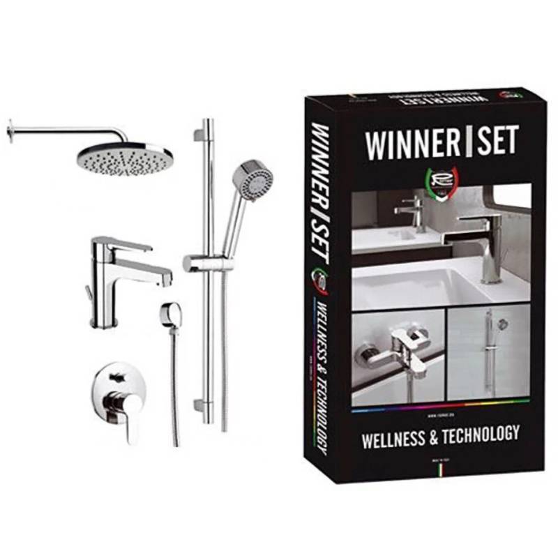 Душевой комплект Remer Winner со смесителями для раковины и ванны W0910315RMOI