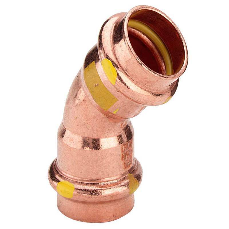 Угол 45° пресс медный Viega Profipress 42 мм 345655