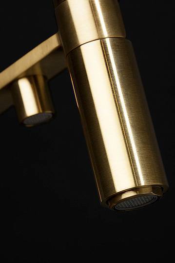 Смеситель для кухни Omoikiri Kanto-LG выдвижной излив под фильтр светлое золото 4994014