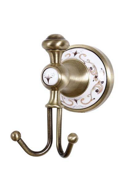 Крючок для ванной Boheme Provanse двойной подвесной бронза 10806