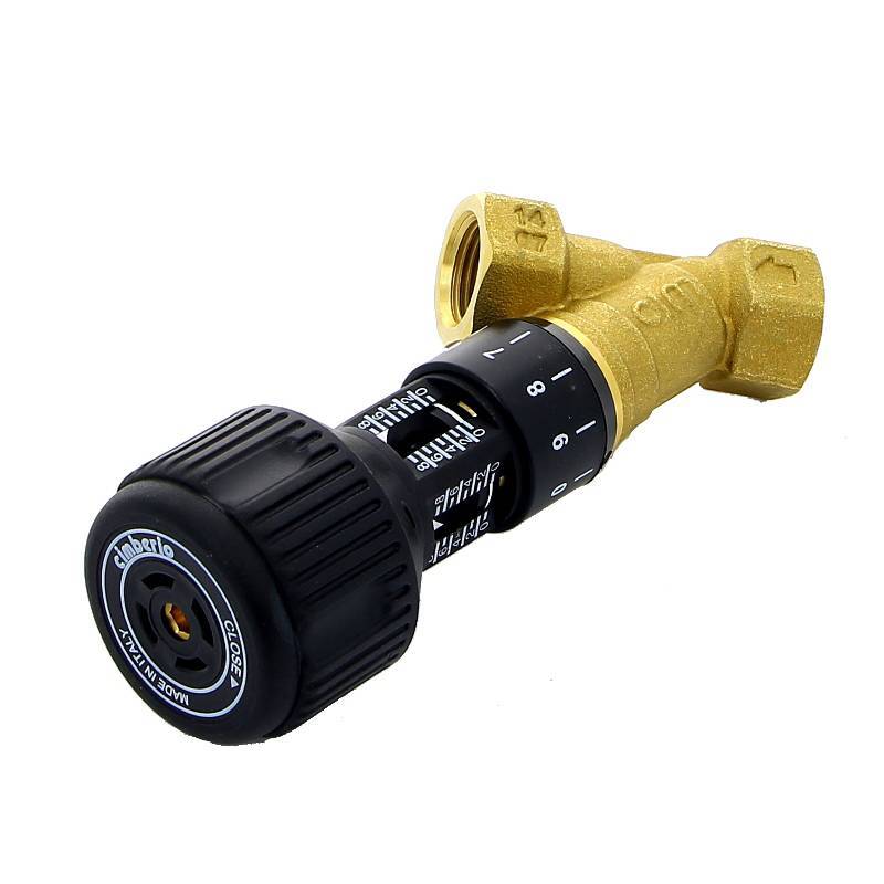 Клапан балансировочный ручной Cimberio CIM 727OT 1/2 ВВ с фиксацией настройки CIM 727OT N 1/2