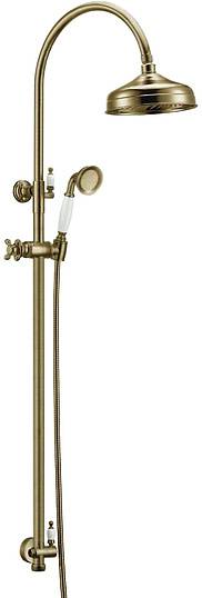 Душевая стойка с верхним душем Boheme Medici бронза 401