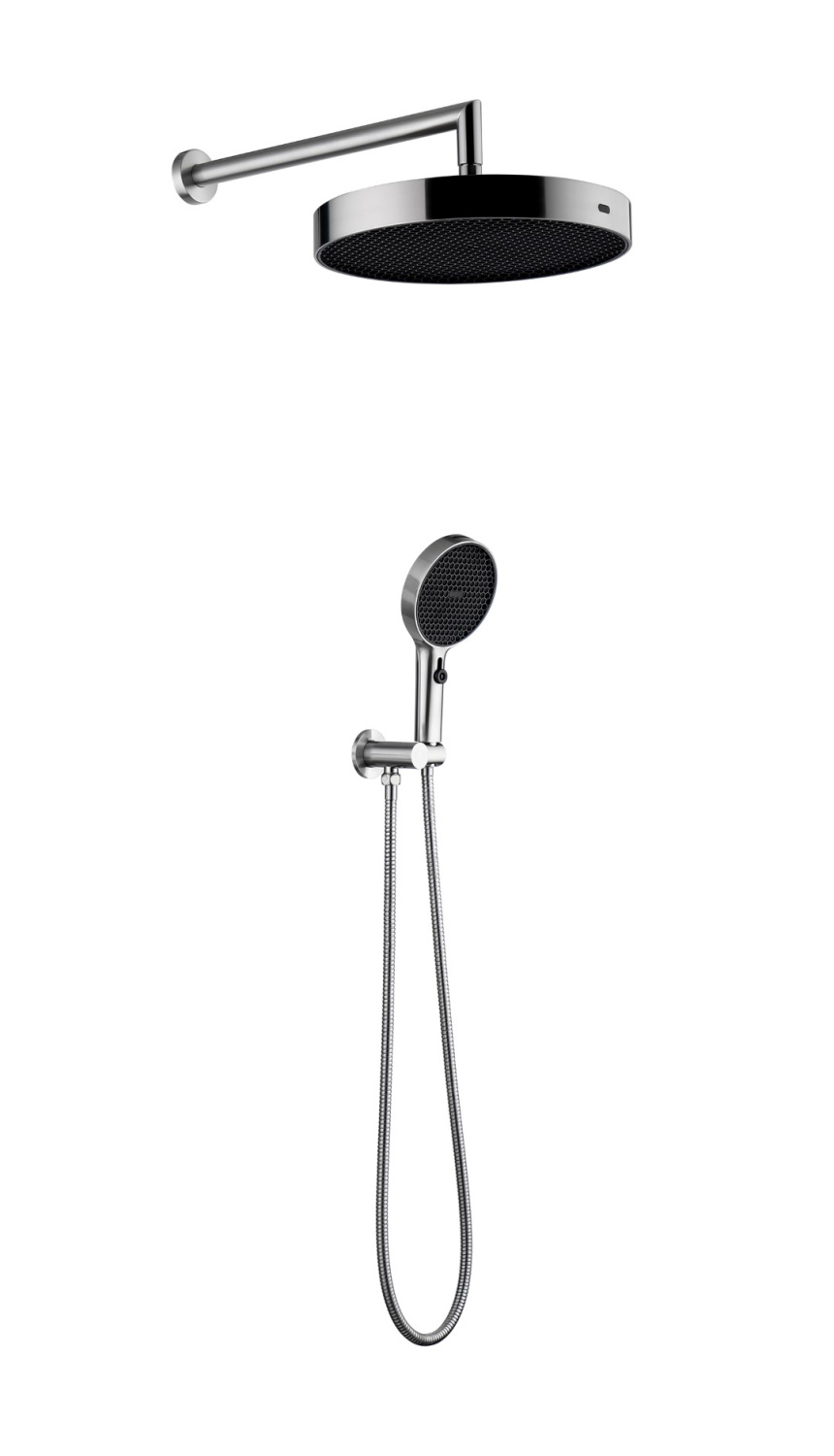 Душевой комплект Boheme Cell без смесителя верхний и ручной душ никель матовый 427-NB