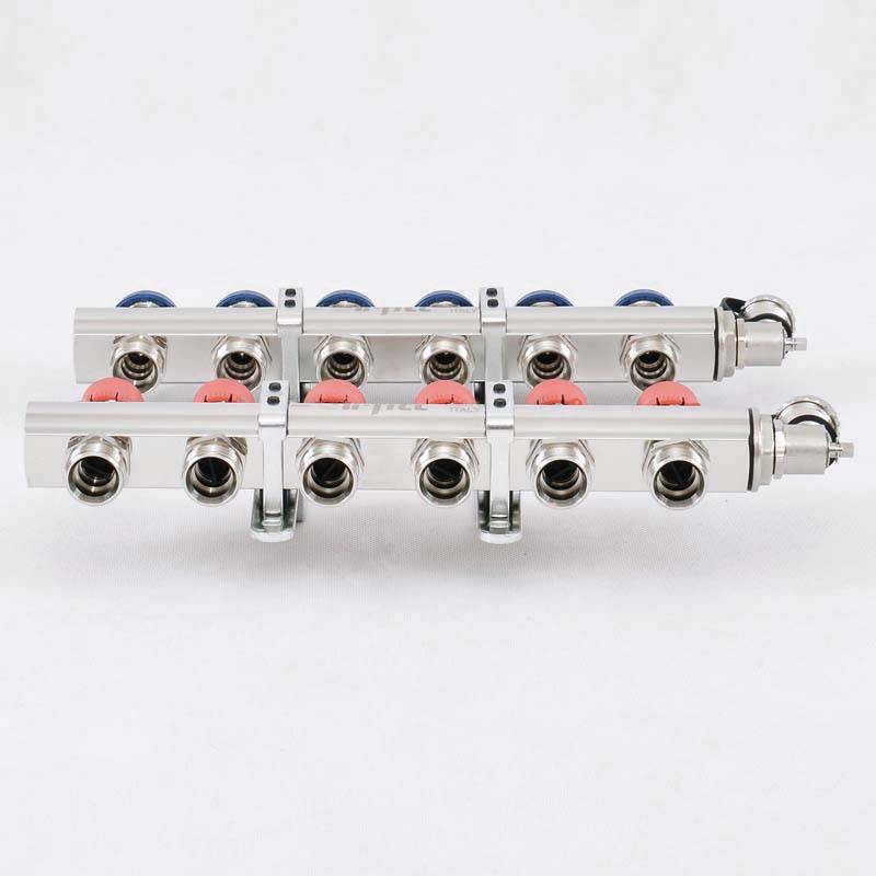 Коллекторная группа с балансировочными и термостатическими вентилями UNI-FITT 1x3/4 EK 6 выходов 441E4306