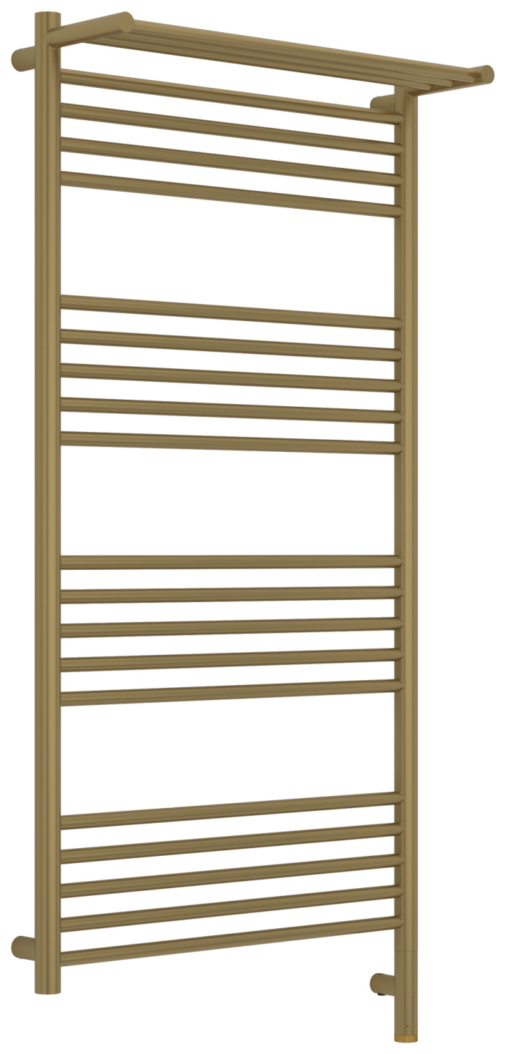 Полотенцесушитель электрический Сунержа Богема 3.1 с 1 полкой 60х120 см правый золотой шёлк матовый 32-6007-1260