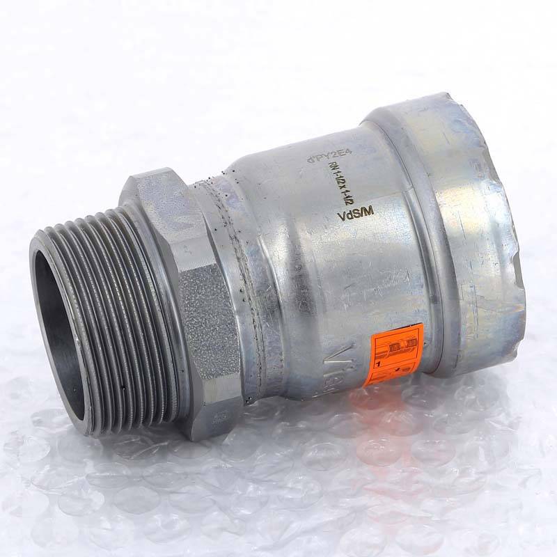 Муфта пресс с наружной резьбой Viega Megapress 1 1/2 оцинкованная сталь 695316