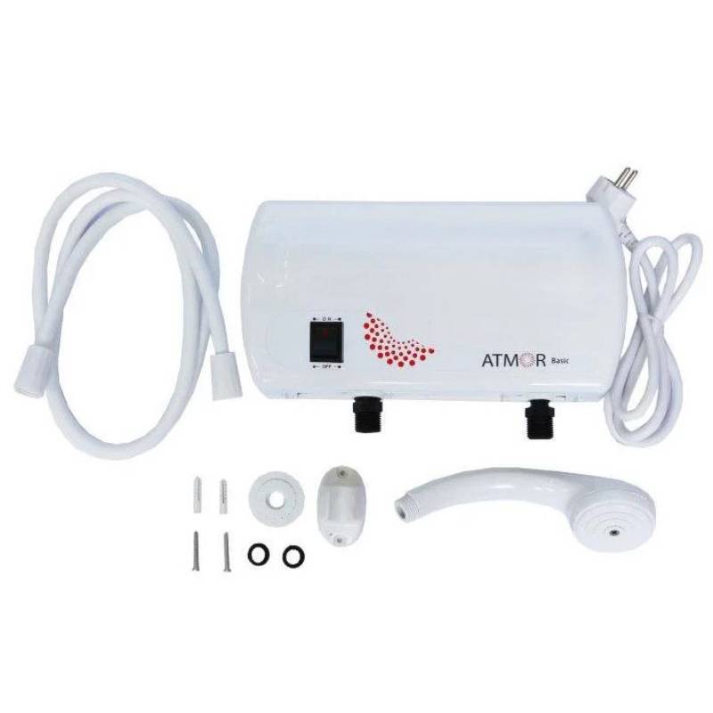 Водонагреватель электрический проточный Ariston Atmor Basic 3.5 кВт душевая лейка 3520062