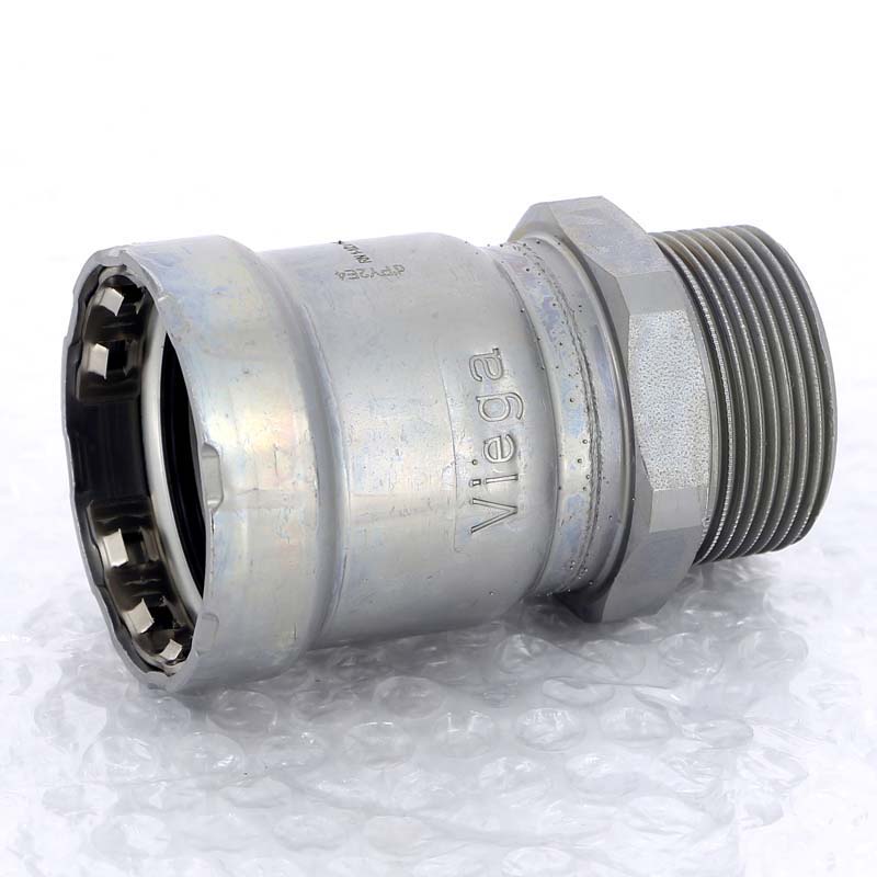 Муфта пресс с наружной резьбой Viega Megapress 1 1/2 оцинкованная сталь 695316