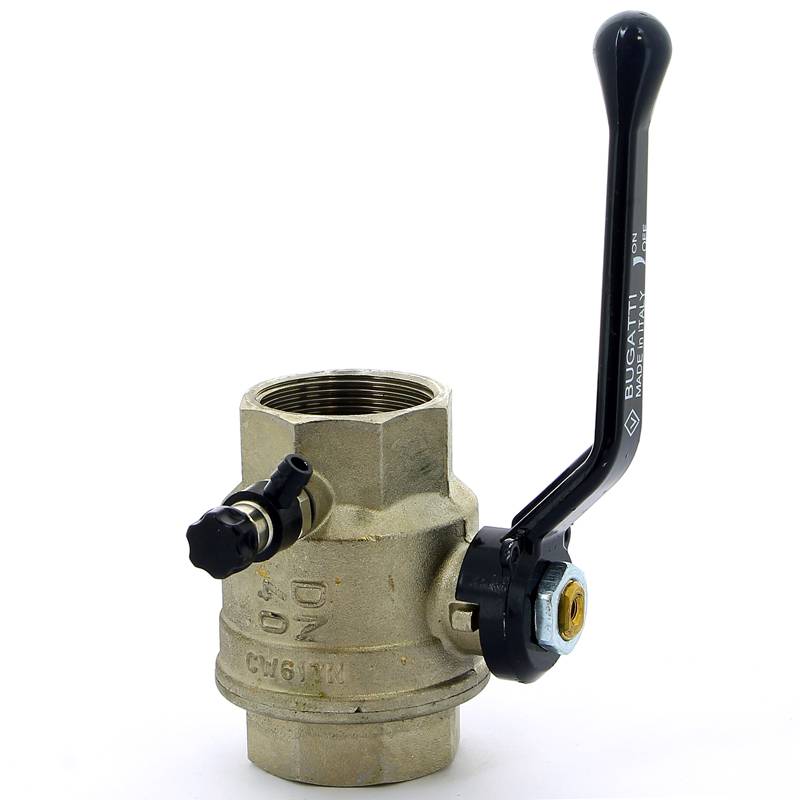 Кран шаровой Bugatti OREGON ВВ с заглушкой и дренажным вентилем рычаг 1 1/2 03300039
