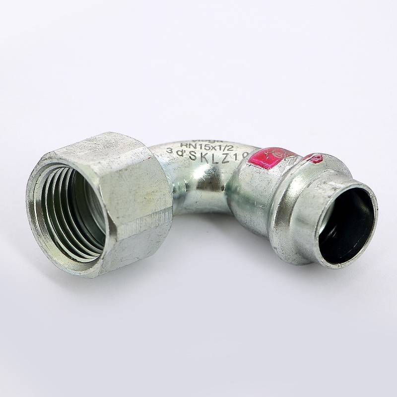 Угол 90° пресс-В Viega Prestabo оцинкованная сталь 15 мм x 1/2 601300