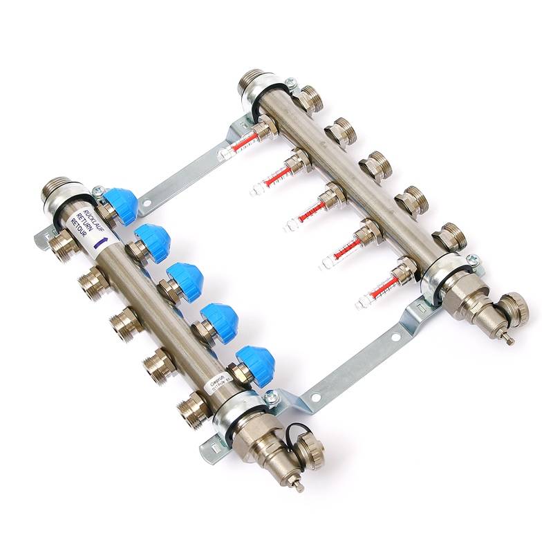 Коллекторная группа Uni-Fitt 1 x 3/4 5 выходов с расходомерами и термостатическими вентилями 455W4305