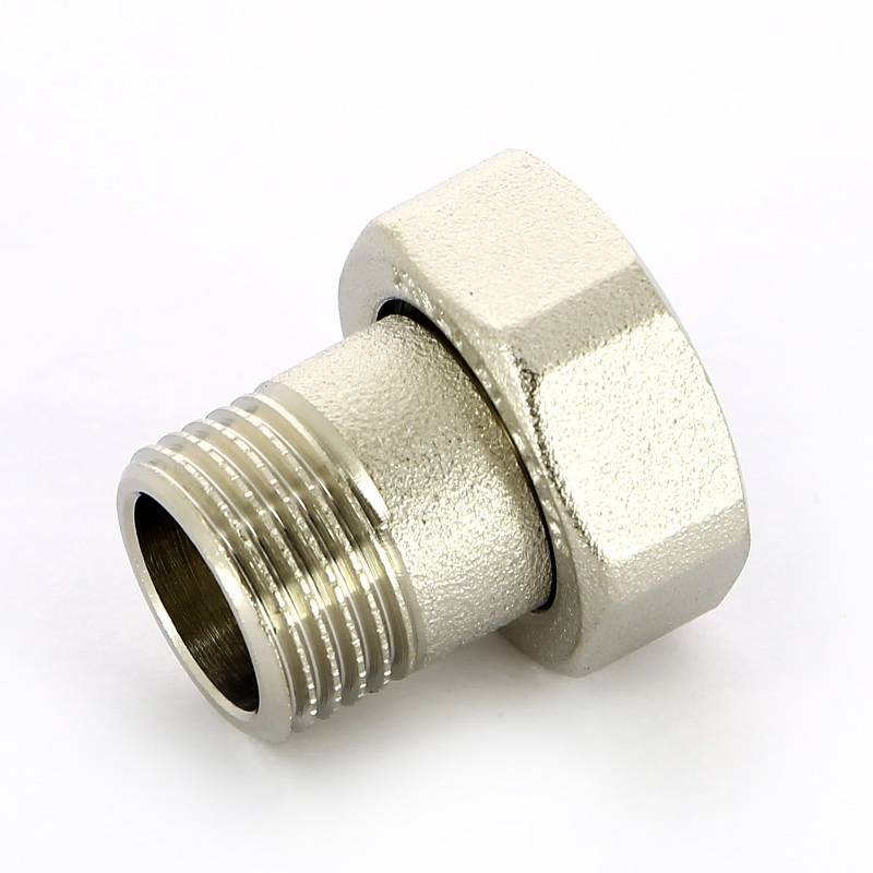 Соединение с накидной гайкой НВ Uni-Fitt 1/2 x 3/4 никелированное с плоской прокладкой 624N2300