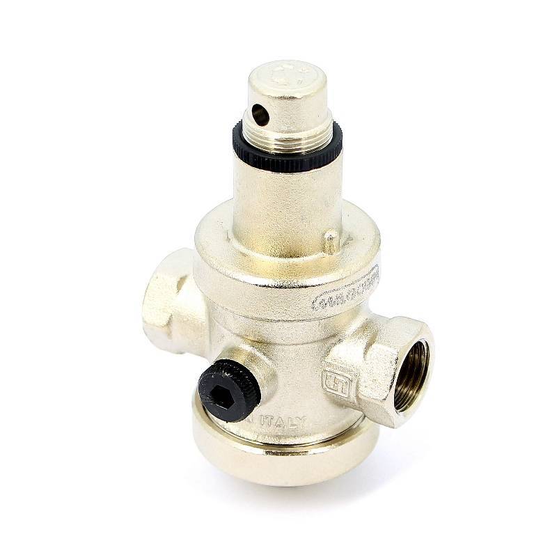 Редуктор давления UNI-FITT 204N ВВ никелированный с отверстием под аксиальный манометр 1/2 204N2140