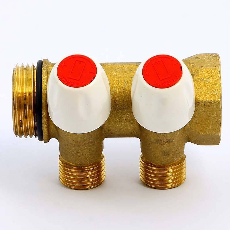 Коллектор Tiemme 1860 1 НВ 2 выхода 1/2 Н 36 мм с утолщенными стенками 1860040