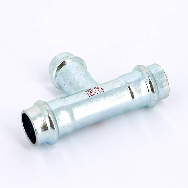 Тройник пресс IBP 18х15х18 мм оцинкованная сталь PC5130 0181518