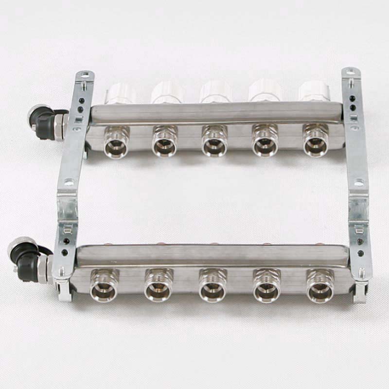 Коллекторная группа из нержавеющей стали Uni-Fitt 315S с регулировочными и термостатическими вентилями 1 x 3/4 EK 5 выходов 451I4305