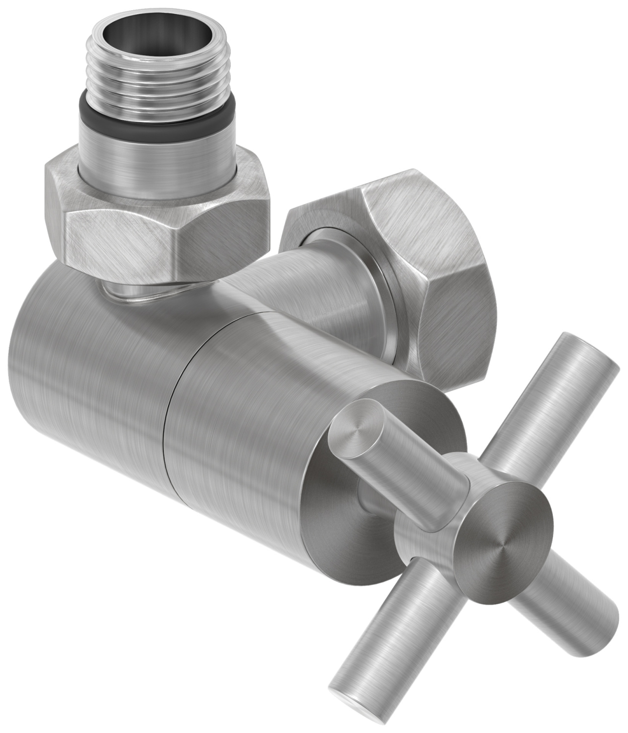 Вентиль регулировки температуры Сунержа 3D левый крест G 1/2 x G 3/4 сатин брашированный 071-1410-1234