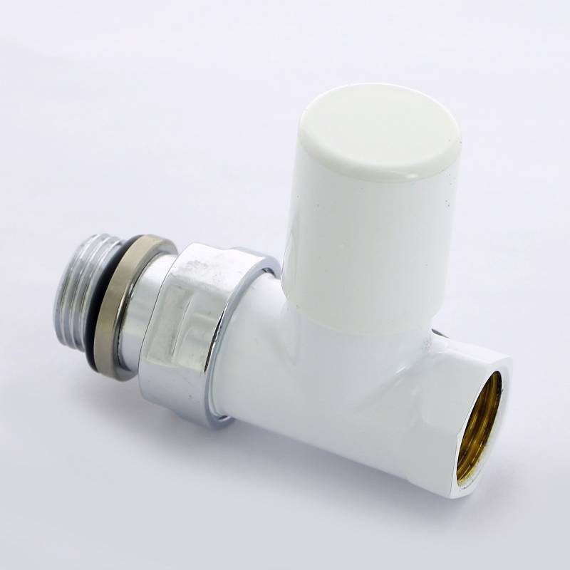 Вентиль радиаторный ручной Carlo Poletti Compact 1/2 НВ прямой белый V150710E