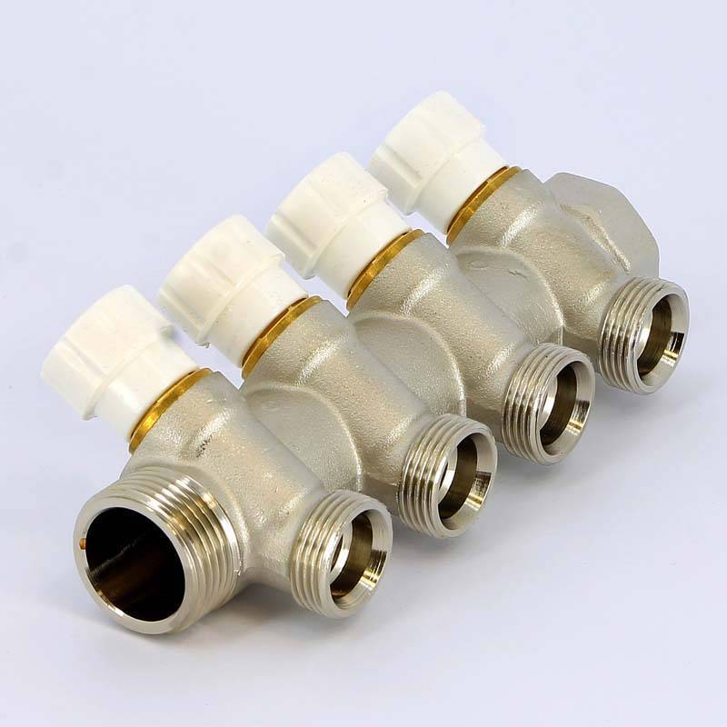 Коллектор никелированный Uni-Fitt 1 НВ 4 выхода 3/4 EK 40 мм 406N4340