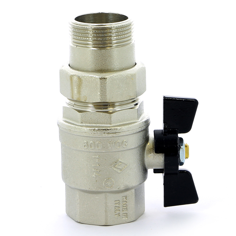 Кран с разъемным соединением НВ 1'1/4 бабочка OREGON серия 322 полный проход