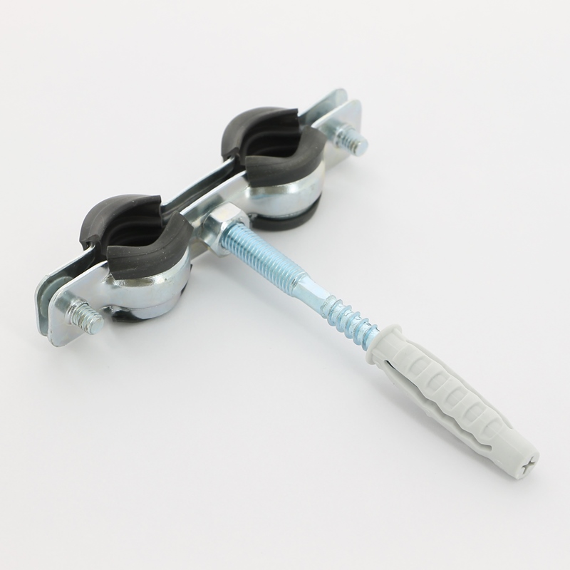 Хомут Cobra 3/8 (15-18 мм) двойной с уплотн. epdm, шпилька+дюбель 