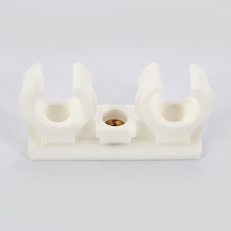 Крепление для труб 16-18 мм двойное с латунной втулкой М6 BIS