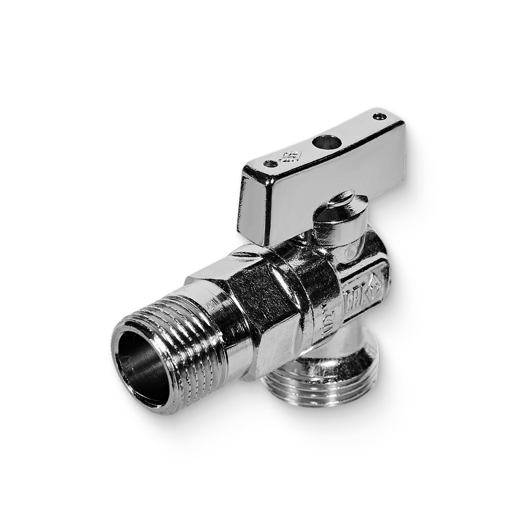 Кран НН 1/2'х3/4' шаровой  MIAMI  для подкл. бачков c розеткой 1/2' из нерж. стали для бытов. вент