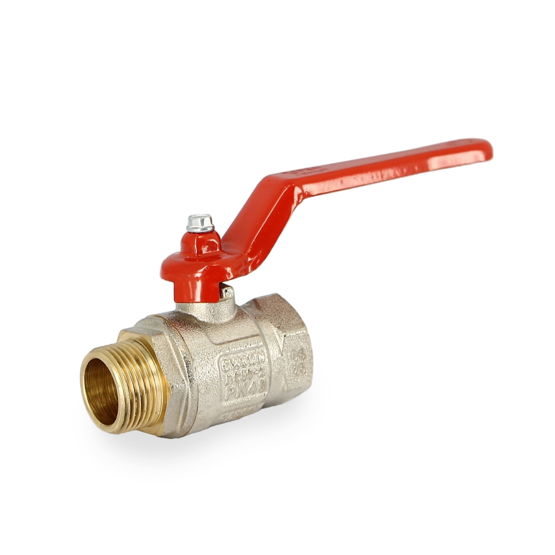 Кран НВ 3/4' красная ручка IDEAL