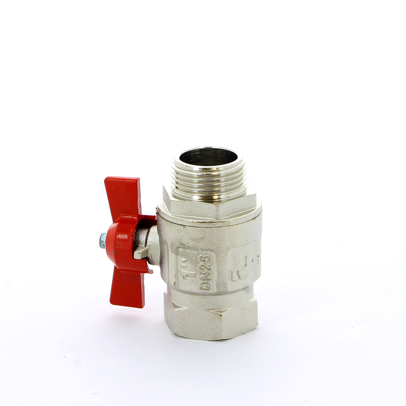 Кран НВ 1' бабочка IDEAL красная ручка