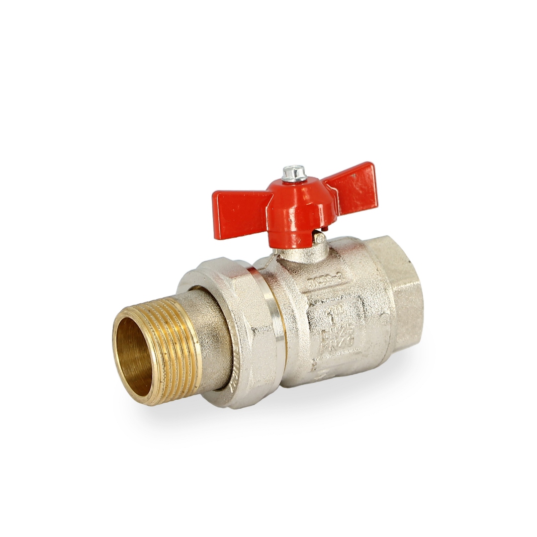 Кран НВ 1' бабочка IDEAL с разъемным соединением