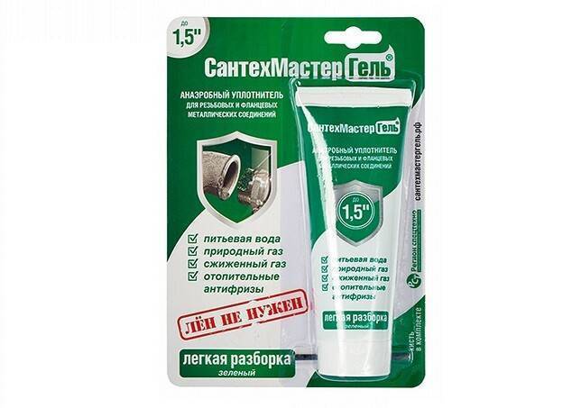 Гель анаэробный СантехМастер Зеленый 60 г блистер 04015
