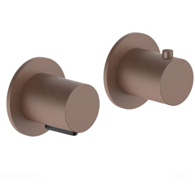 Смеситель для душа термостатический Fantini на 2 потребителя встраиваемый Matt Copper 87P9G423B