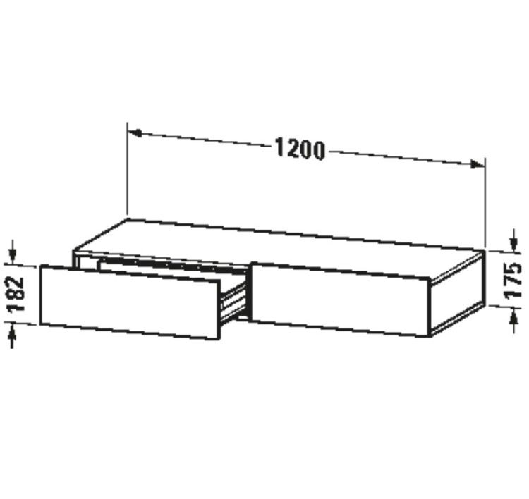 Тумба-полка Duravit DuraStyle 1200x440x175 мм белый матовый DS827101818