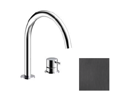 Смеситель для раковины Almar высокий однорычажный черный брашированный PVD E214005AB