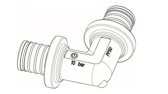 Угольник 90° Elsen Monolit 16 мм PPSU EFA211616P