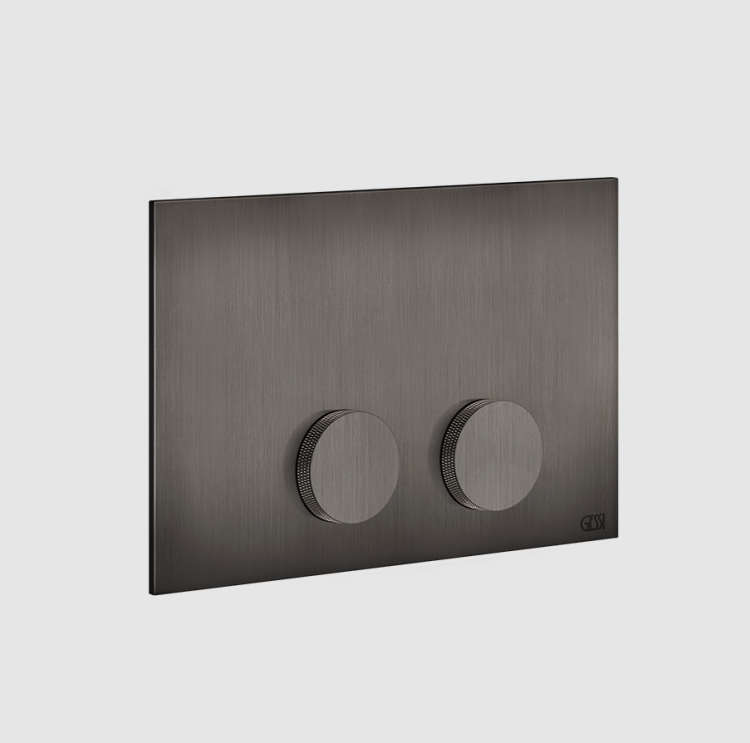 Клавиша смыва Gessi Anello для унитаза 215x145 мм черный металл 54627707