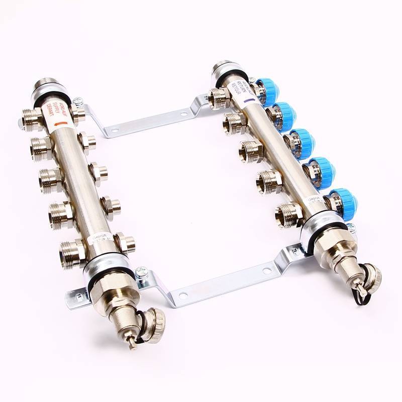 Коллекторная группа Uni-Fitt 1 x 3/4 5 выходов с балансировочными и термостатическими вентилями 456W4305