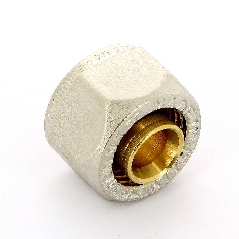 Соединитель обжимной Tiemme евроконус для металлопластиковой трубы 20(2.0)х3/4 EK 1440G0003