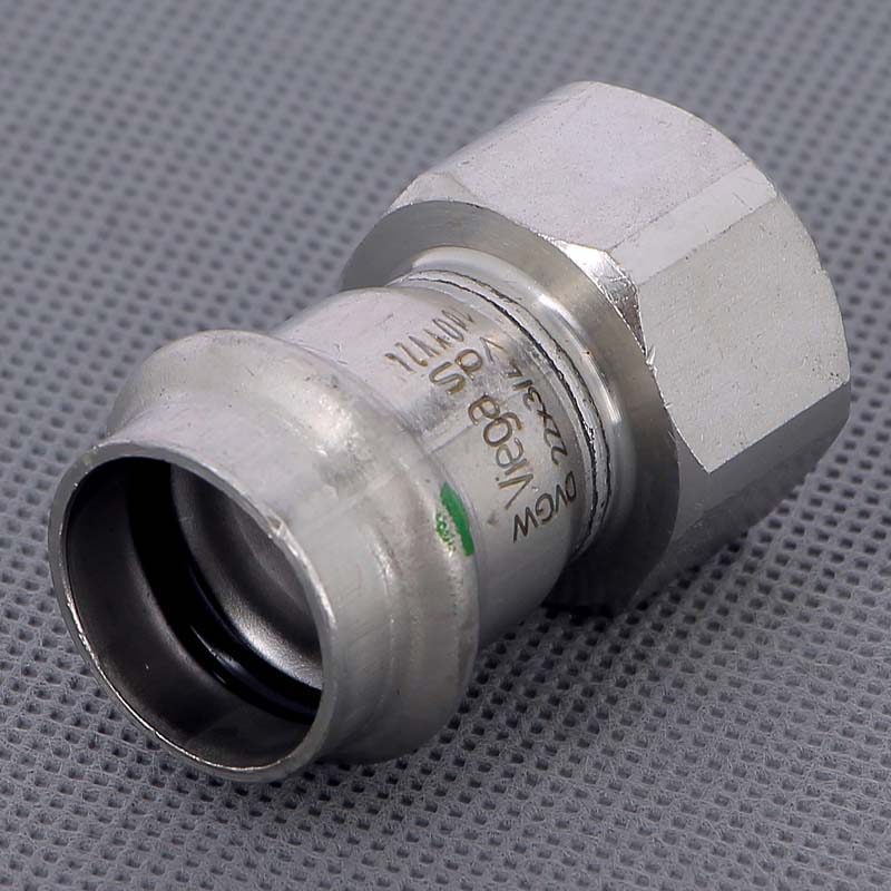 Муфта переходная пресс-В Viega Sanpress Inox нержавеющая сталь 22x3/4 436629