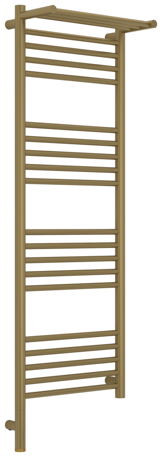 Полотенцесушитель электрический Сунержа Богема 3.1 с 1 полкой 400x1200 мм левый золотой шелк матовый 32-6006-1240