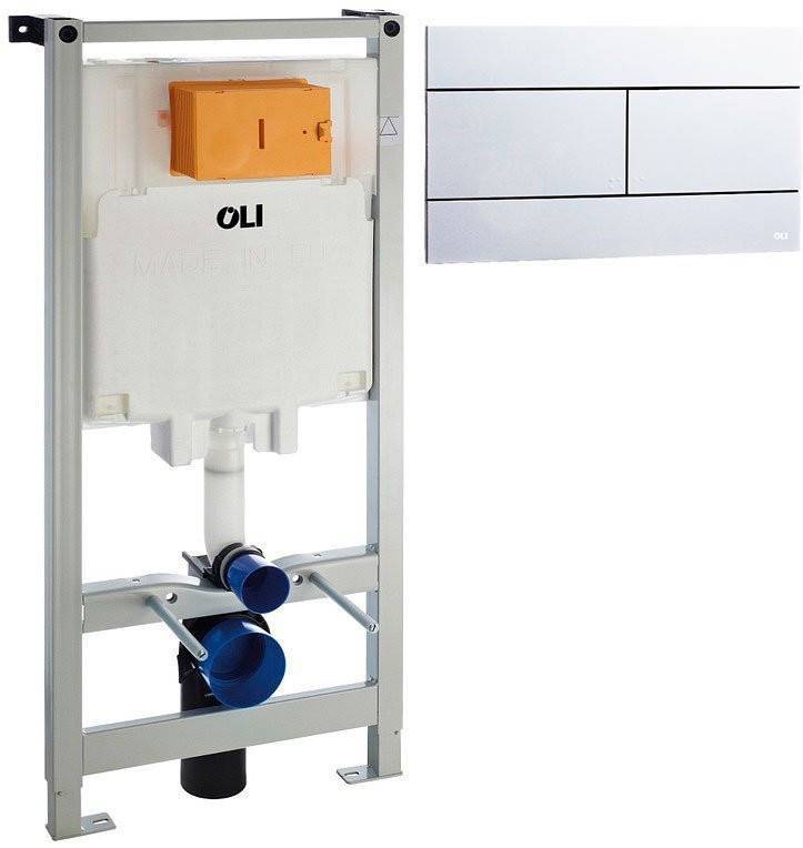 Инсталляция для унитаза OLI 80 с клавишей Slim хром 300572mSl00