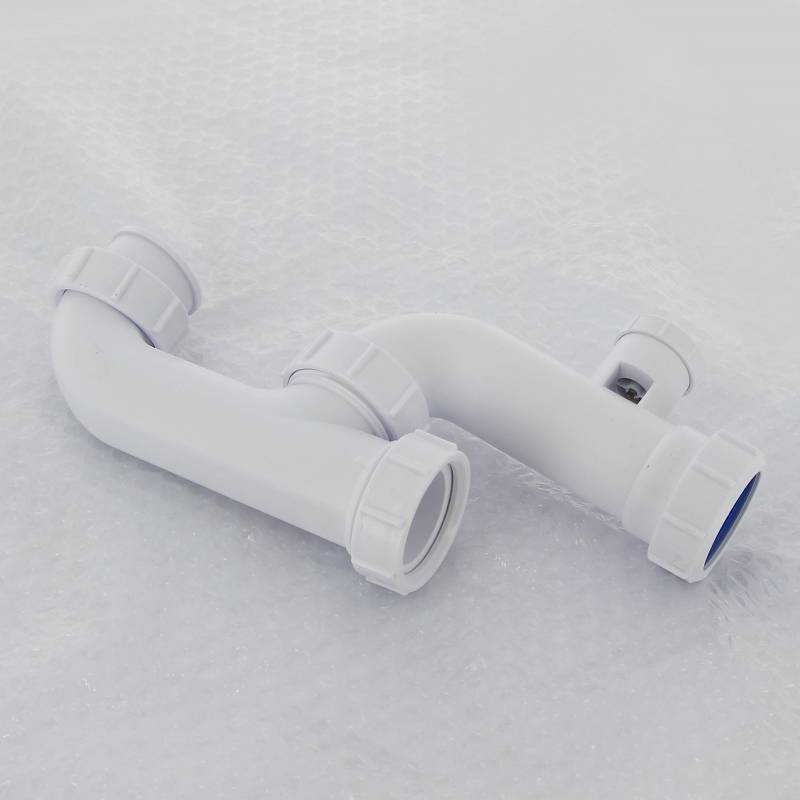 Сифон трубный McAlpine P-образный 1 1/2 х 40 мм с ревизией и клапаном MRB7-ANSV