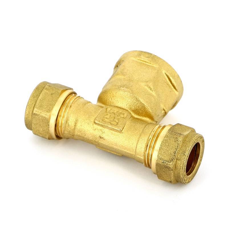 Тройник обжимной Tiemme 12х1/2х12 мм внутренняя резьба 1000093