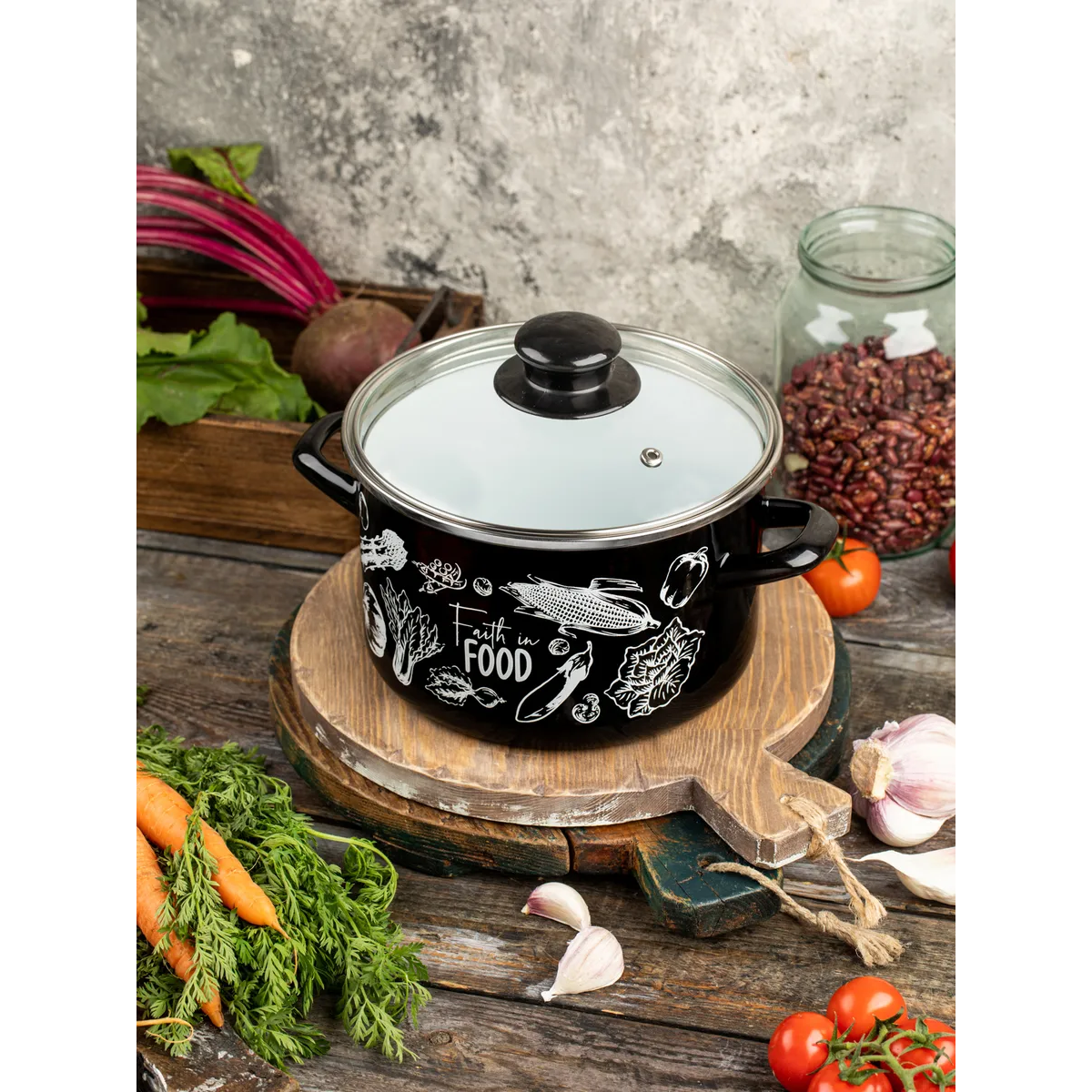 Кастрюля эмалированная Metrot Овощи 5 л 7399