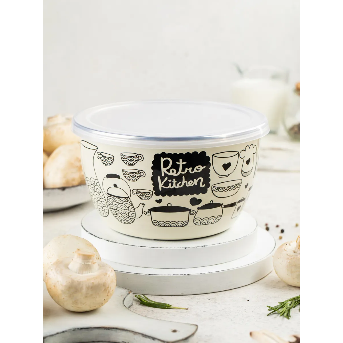 Миска эмалированная Metrot Ретро низкая 2.4 л 7295