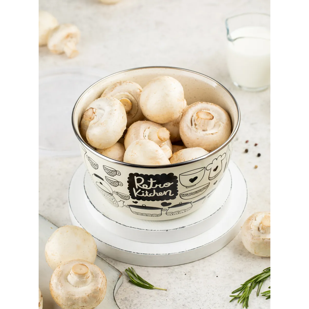 Миска эмалированная Metrot Ретро низкая 2.4 л 7295