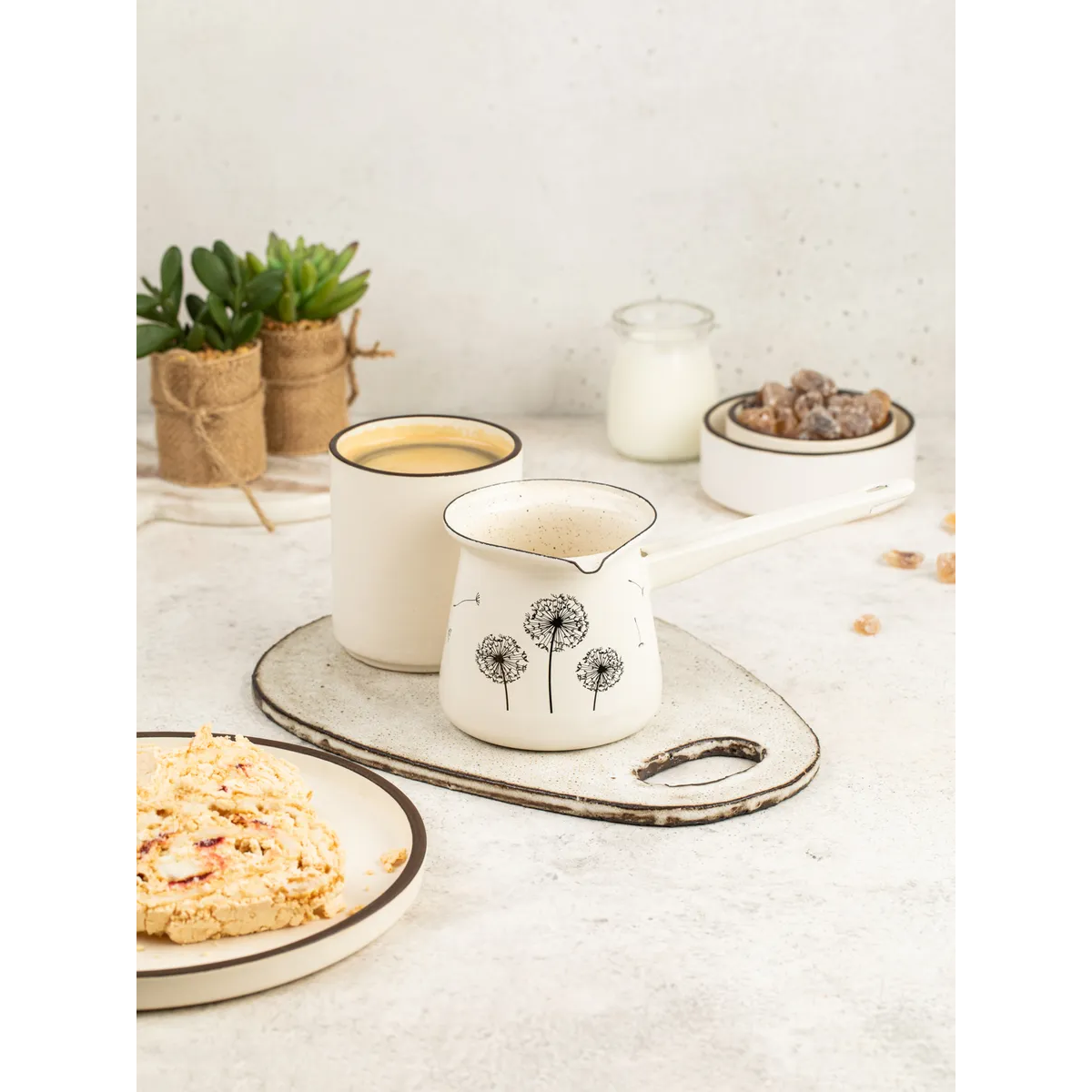 Турка эмалированная Metrot Одуванчик 0.4 л 7281